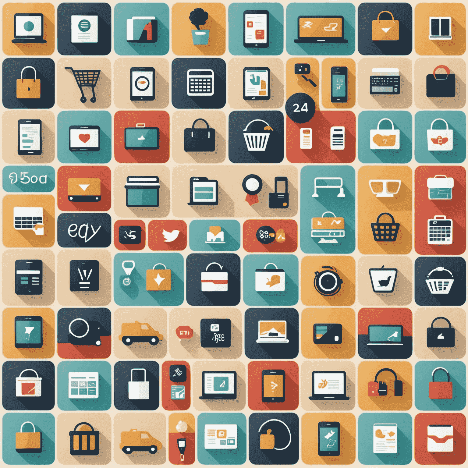 A collage of various e-commerce websites and online shopping icons, representing the growth and diversity of online retail in the United Kingdom